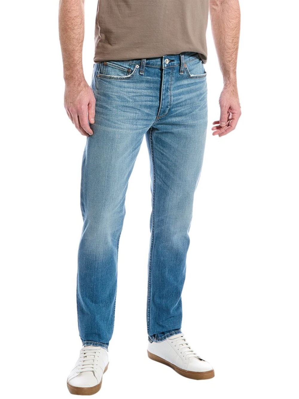rag & bone Fit 2 Slim Jeans in Schaefer Medium Blue Wash 32 W 32 L Staple Cotton